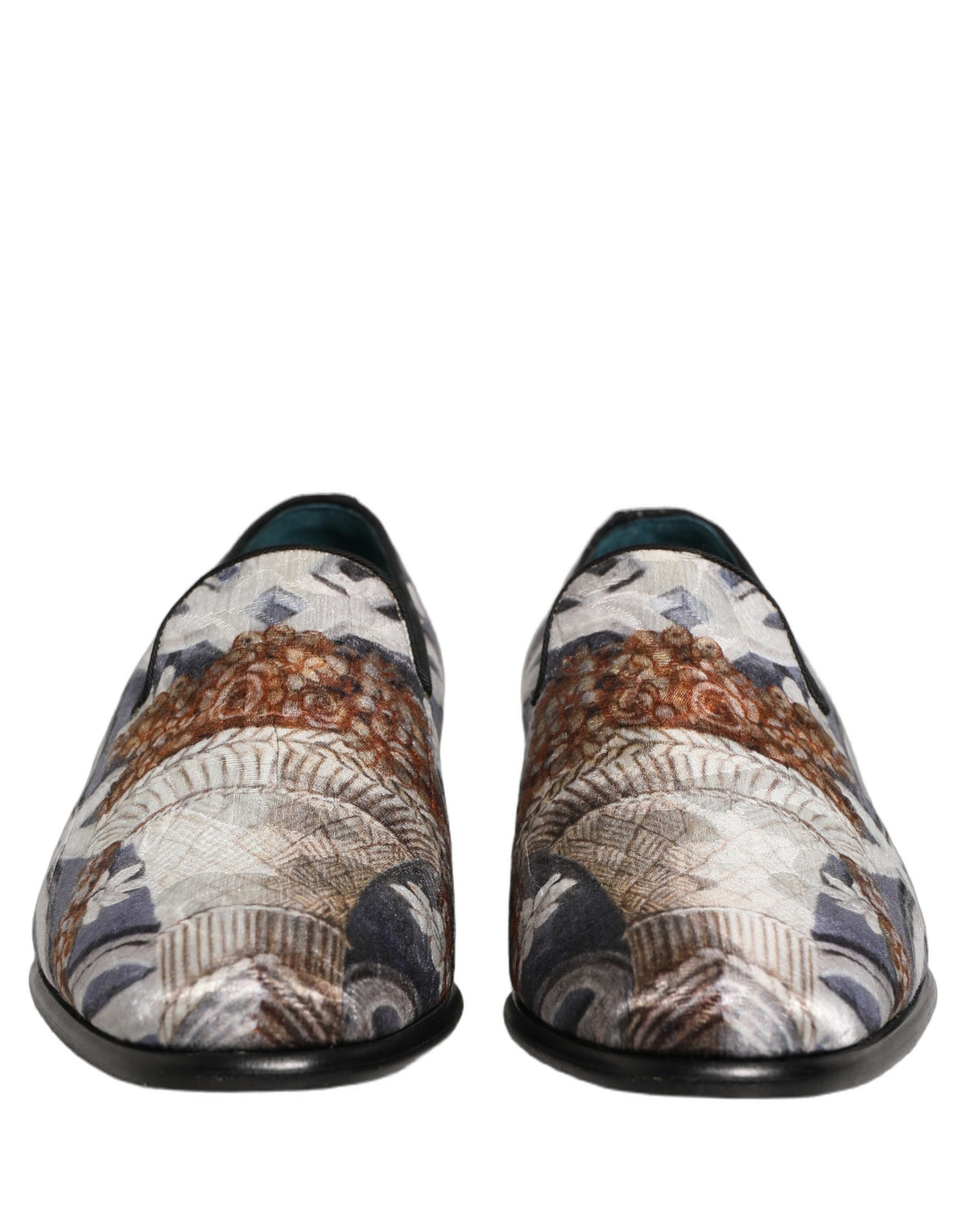 Multicolor Floral Tapestry Embroidery Loafer Shoes