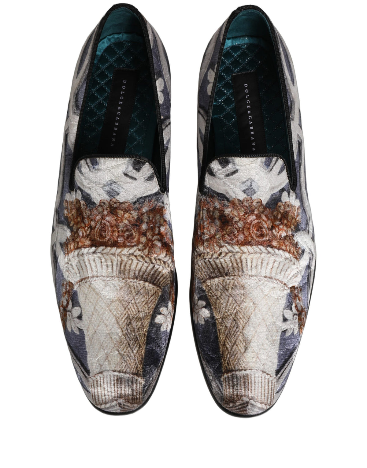 Multicolor Floral Tapestry Embroidery Loafer Shoes