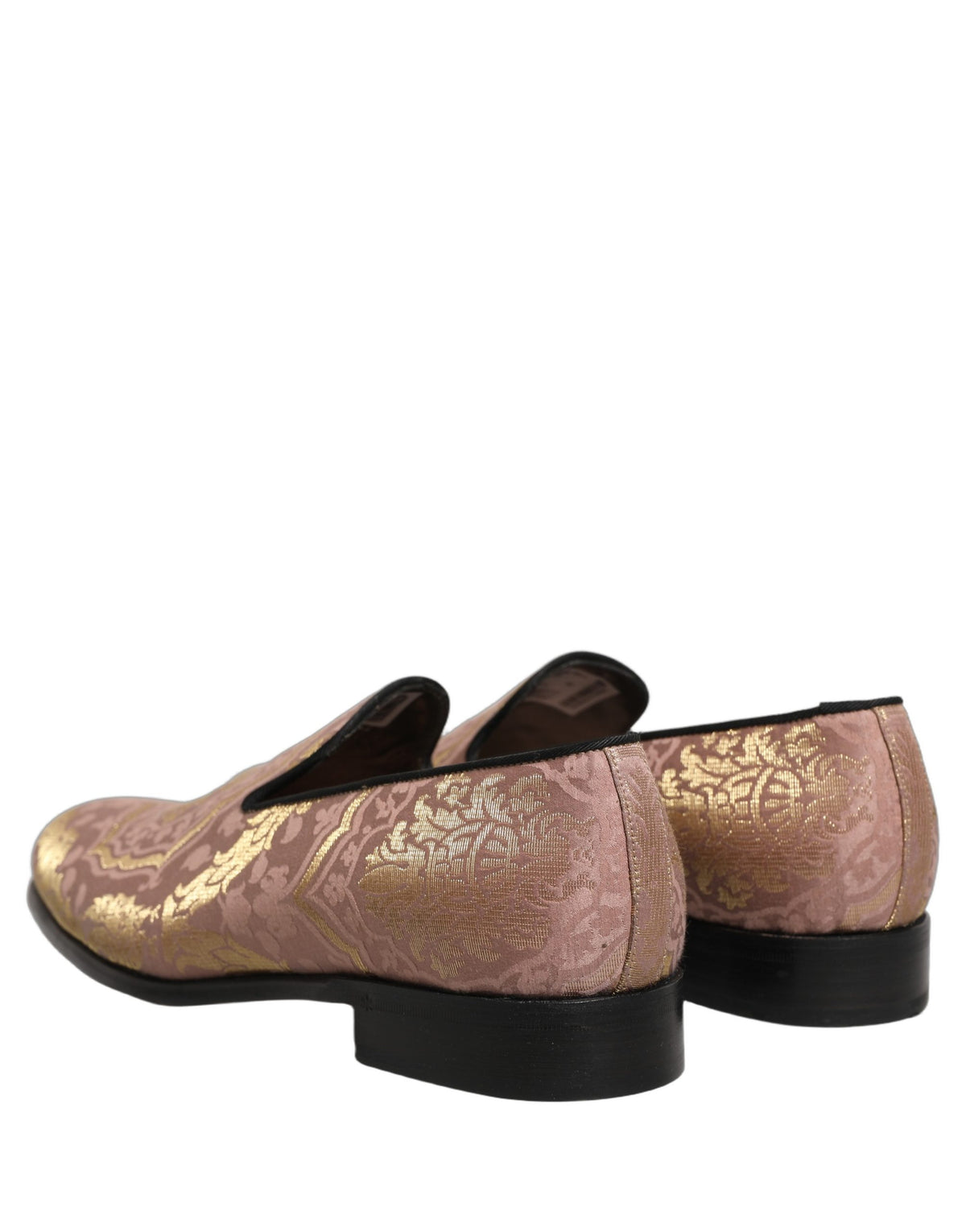 Pink Brocade Men Slip On Dress Loafers Shoes