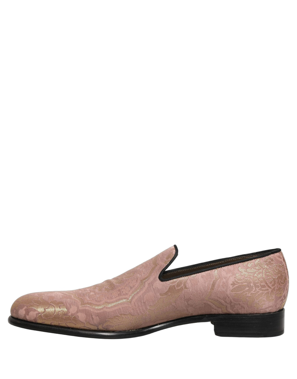 Pink Brocade Men Slip On Dress Loafers Shoes