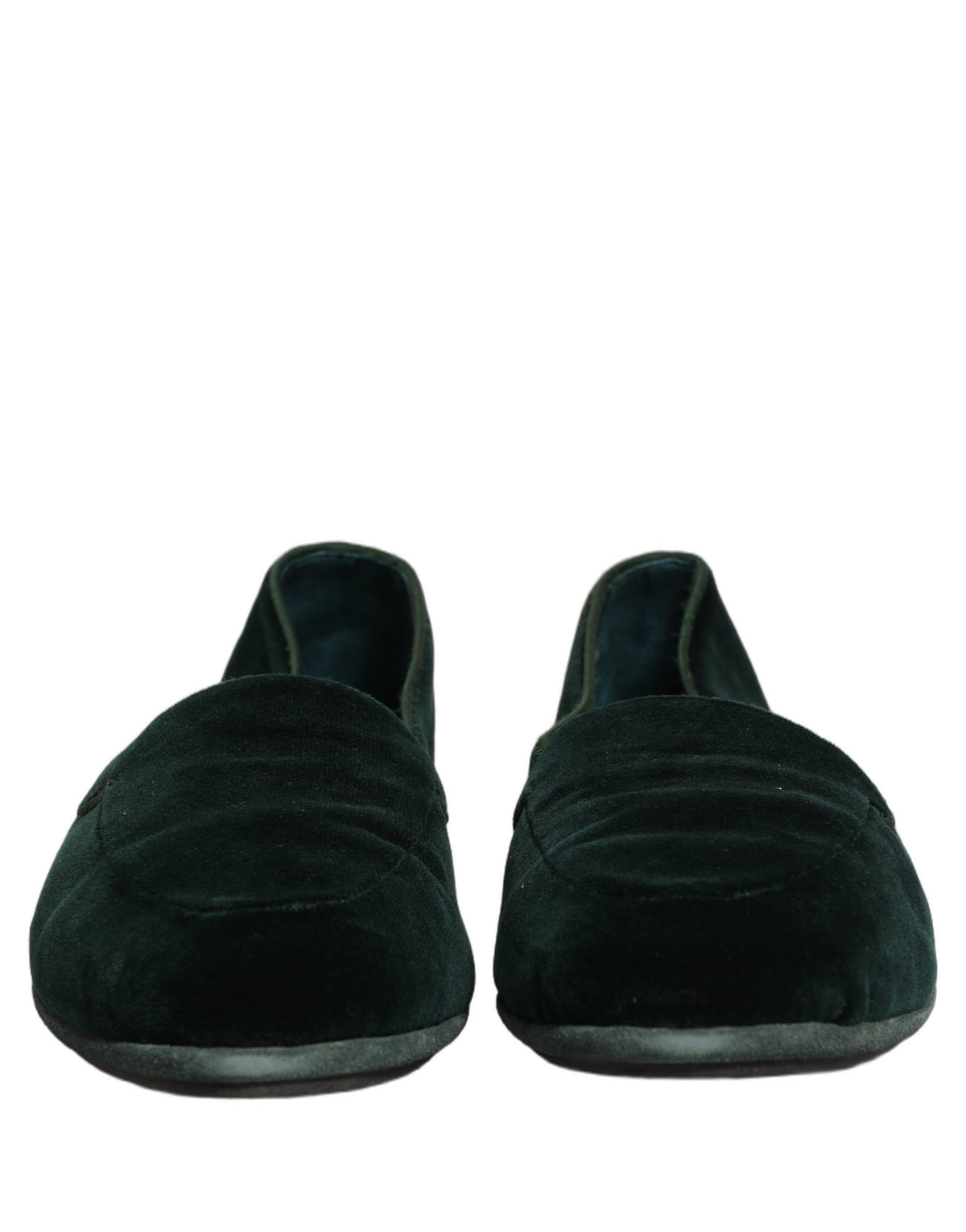 Green Velvet Slip On Men Flats Loafers Shoes