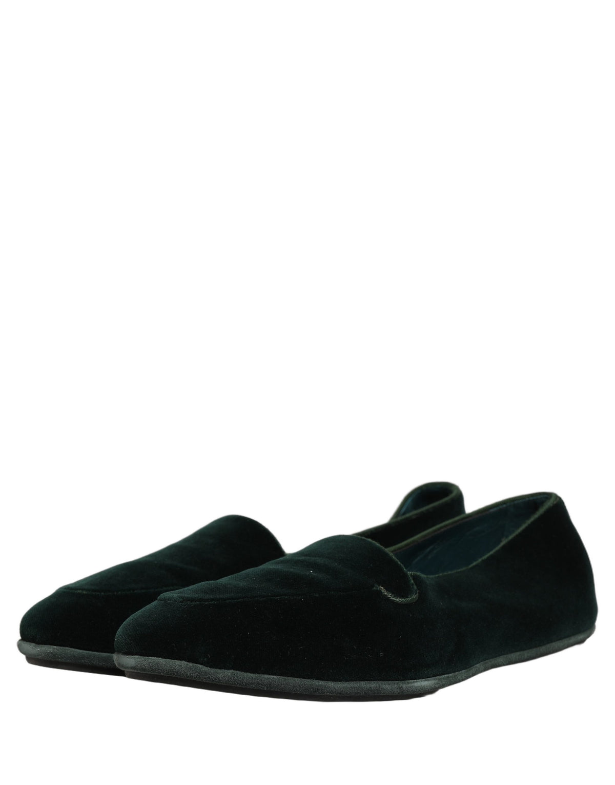 Green Velvet Slip On Men Flats Loafers Shoes