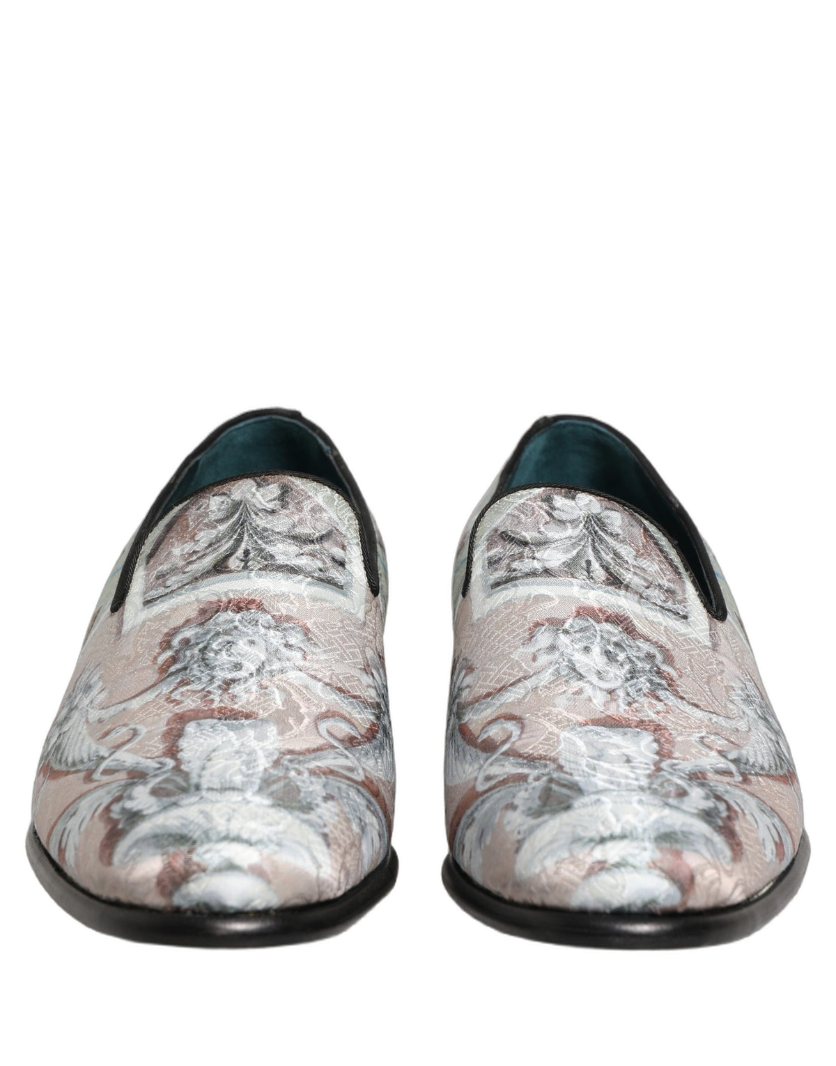 Multicolor Velvet Baroque Dress Loafers Shoes