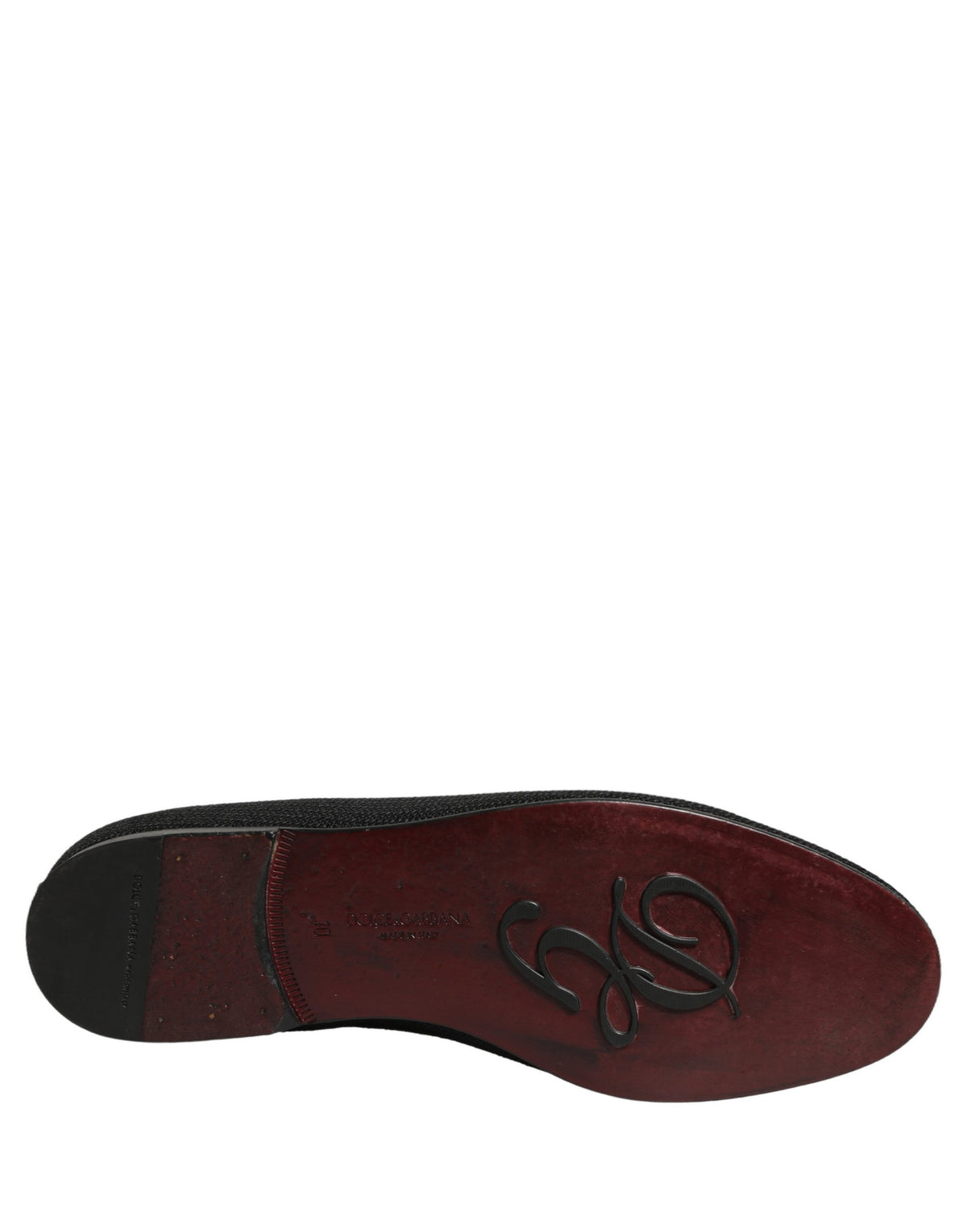 Black Woven Men Slip On Dress Loafers Shoes