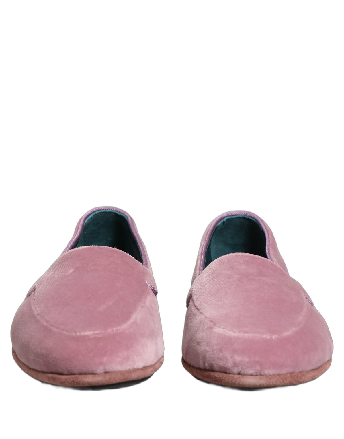 Pink Velvet Slip On Men Flats Loafers Shoes