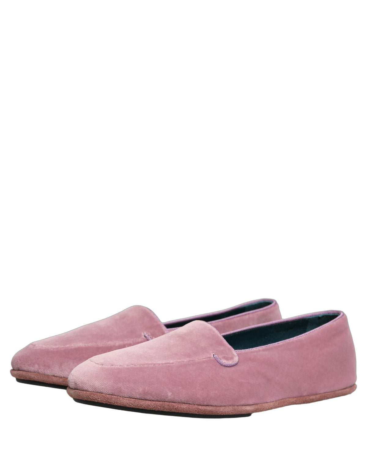 Pink Velvet Slip On Men Flats Loafers Shoes