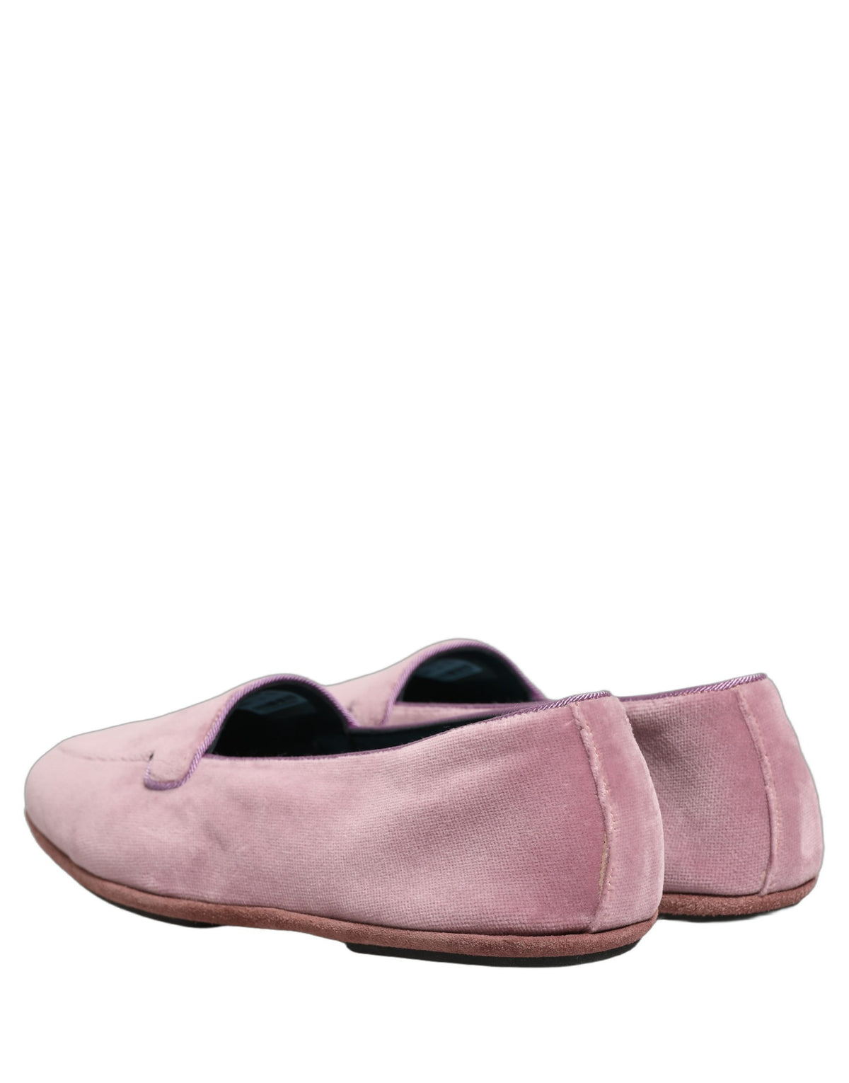 Pink Velvet Slip On Men Flats Loafers Shoes