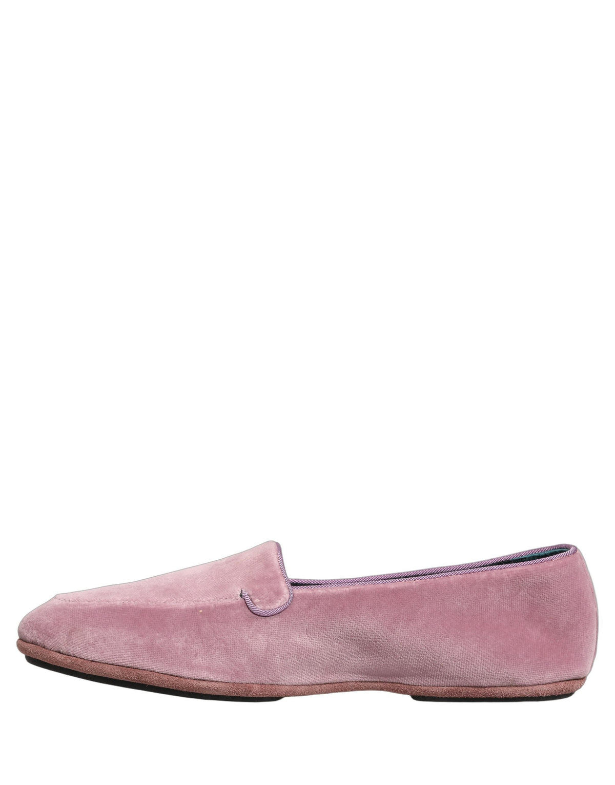 Pink Velvet Slip On Men Flats Loafers Shoes