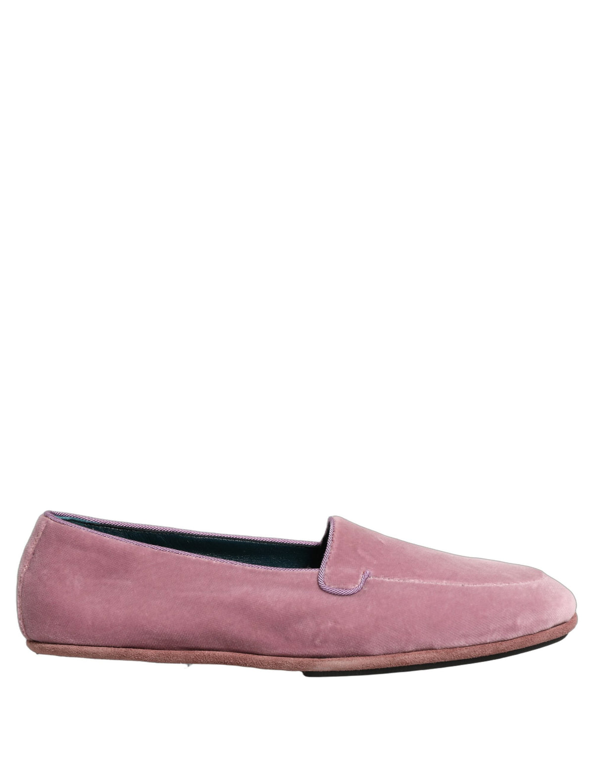 Pink Velvet Slip On Men Flats Loafers Shoes
