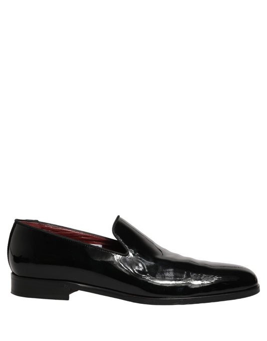 Black Patent Leather Men Dress Loafers Shoes