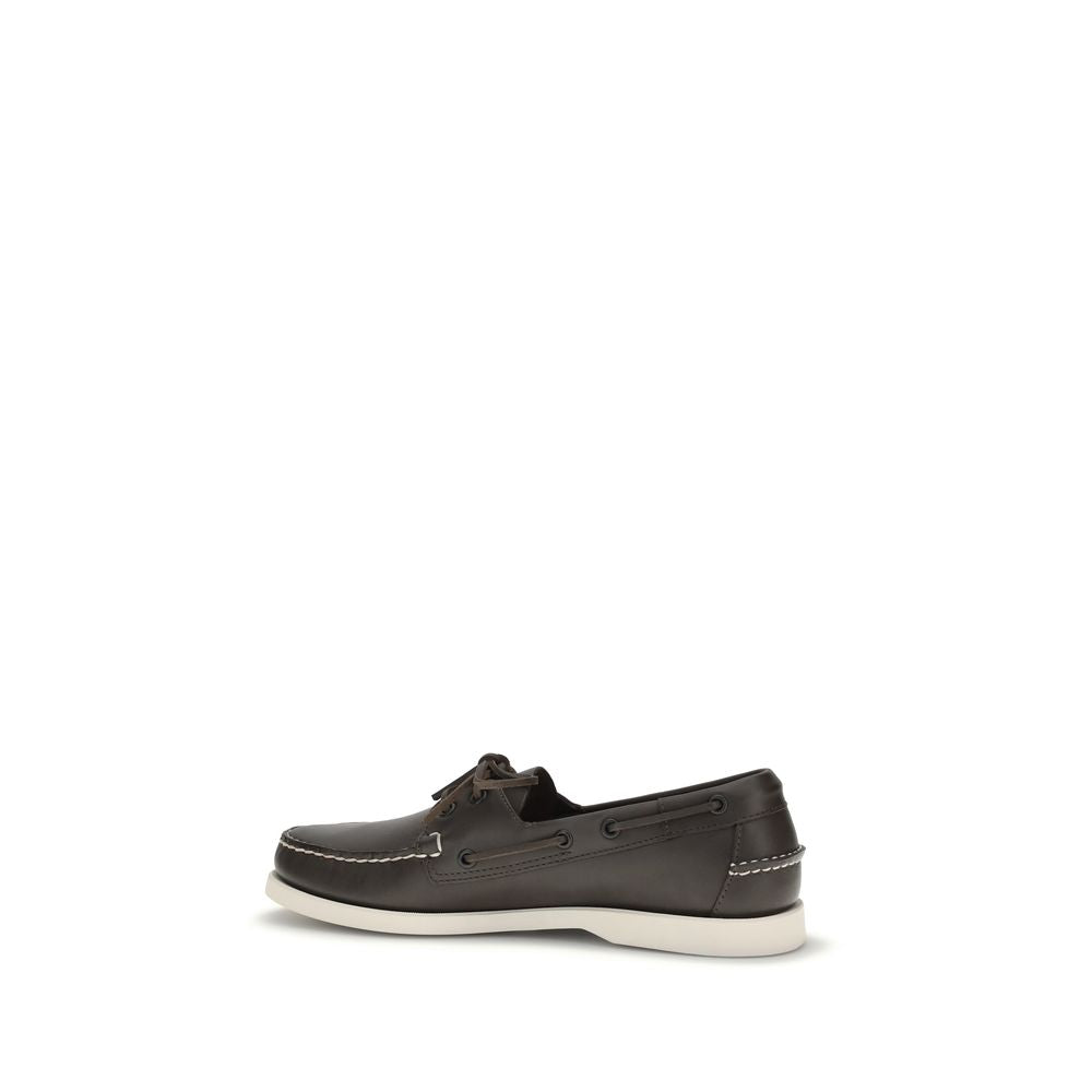 Brown Calf Leather Bos Taurus Slip-On Loafers