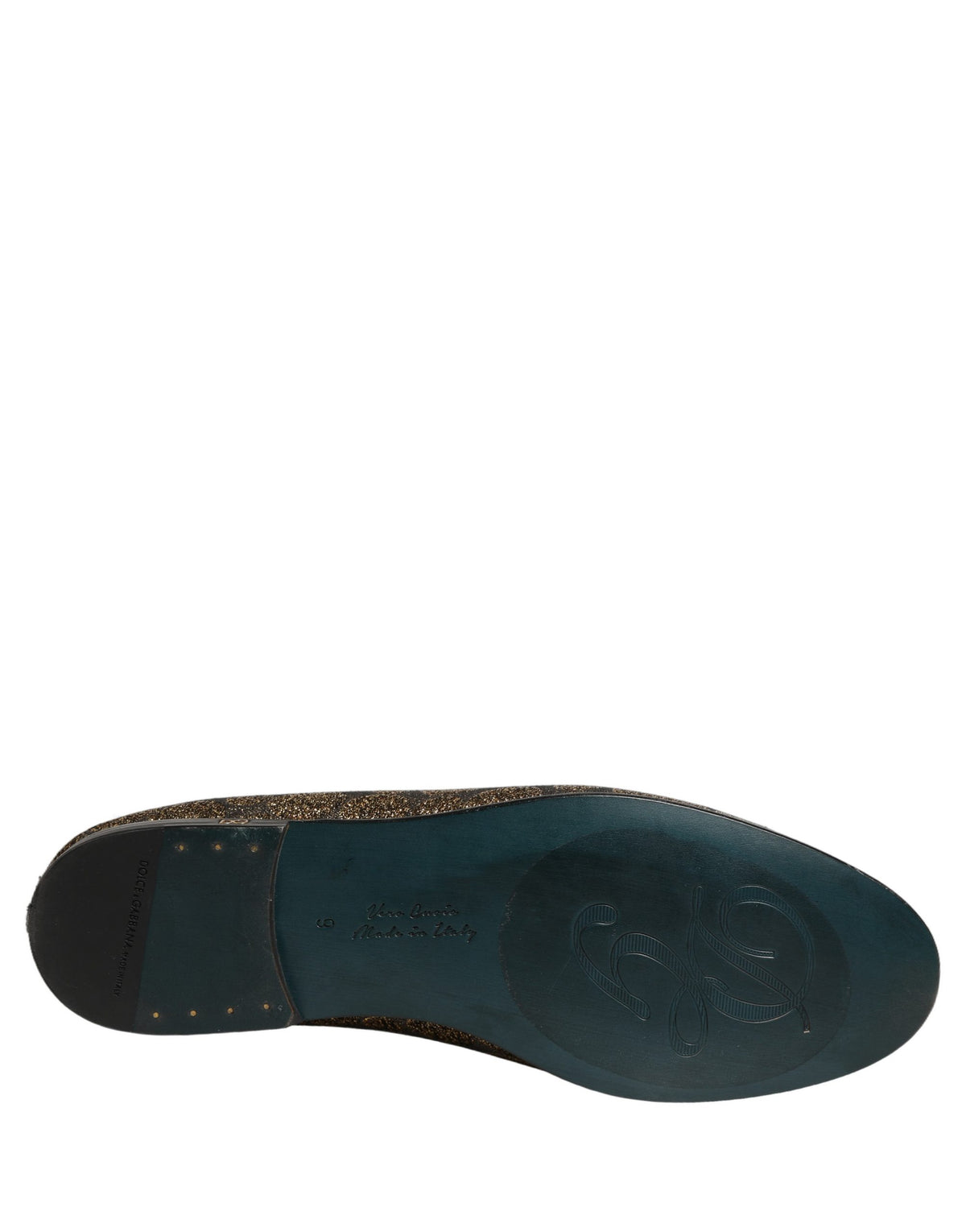 Gold Lurex Glitter Men Slip On Loafers Shoes