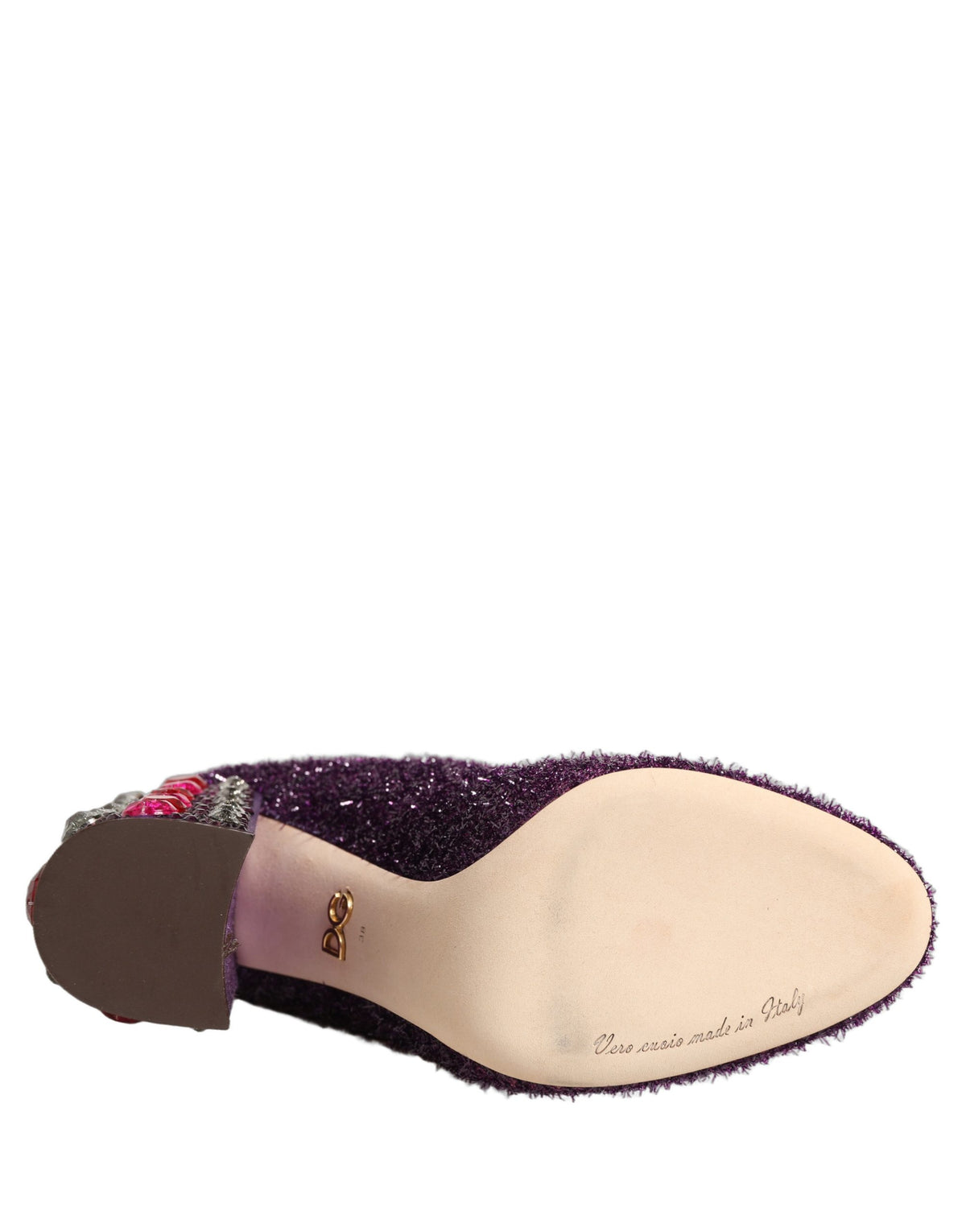 Purple Crystal Lurex Fantasy High Boots Shoes