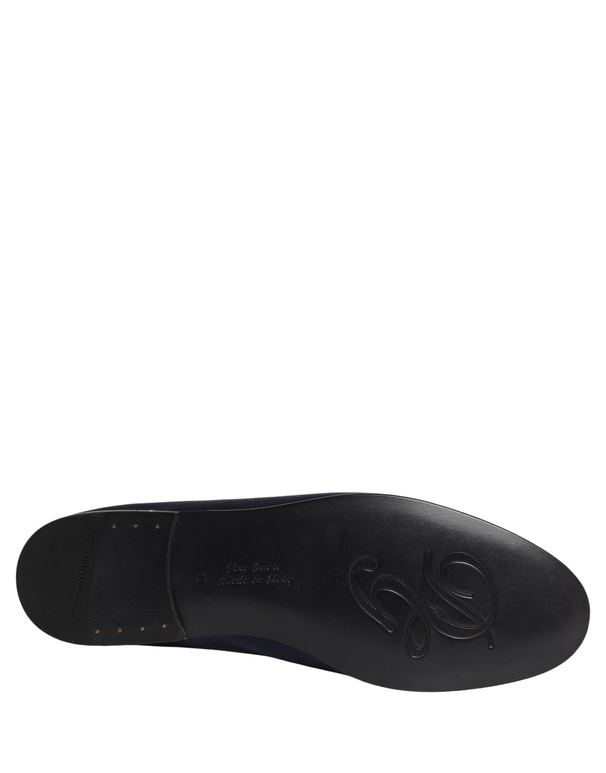 Navy Blue Satin DG Logo Dress Loafers Shoes