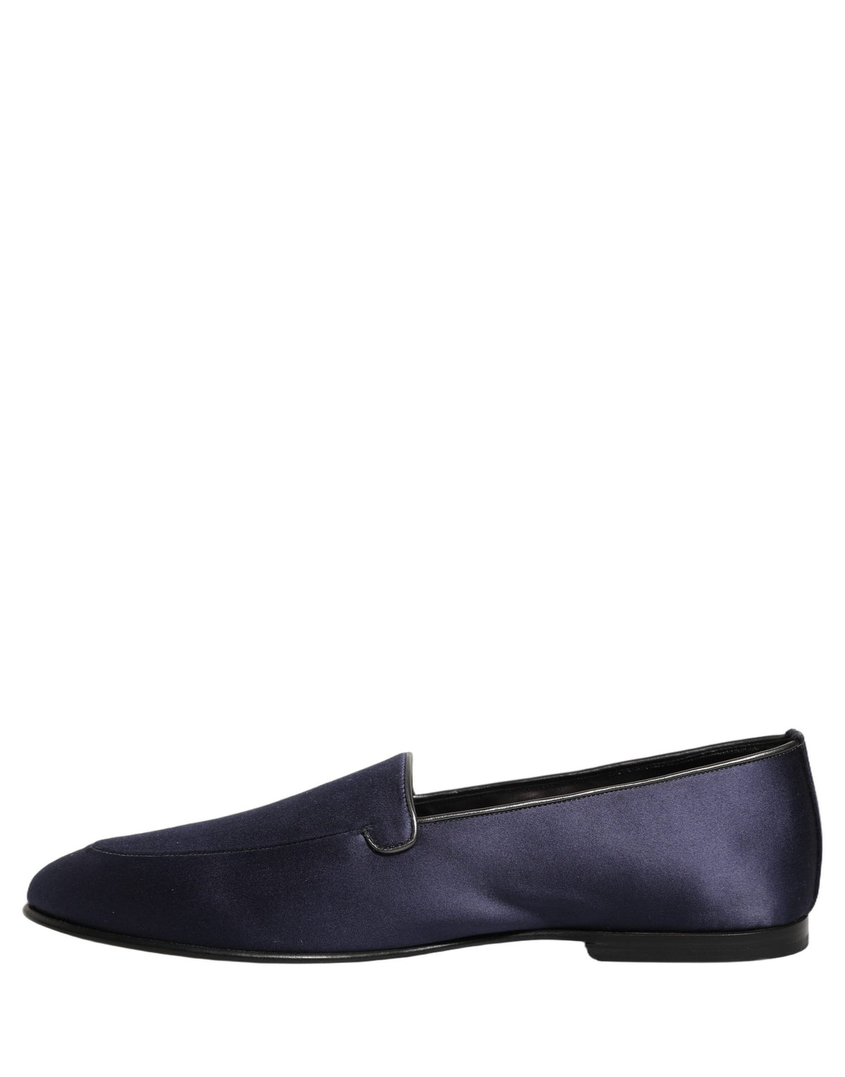 Navy Blue Satin DG Logo Dress Loafers Shoes