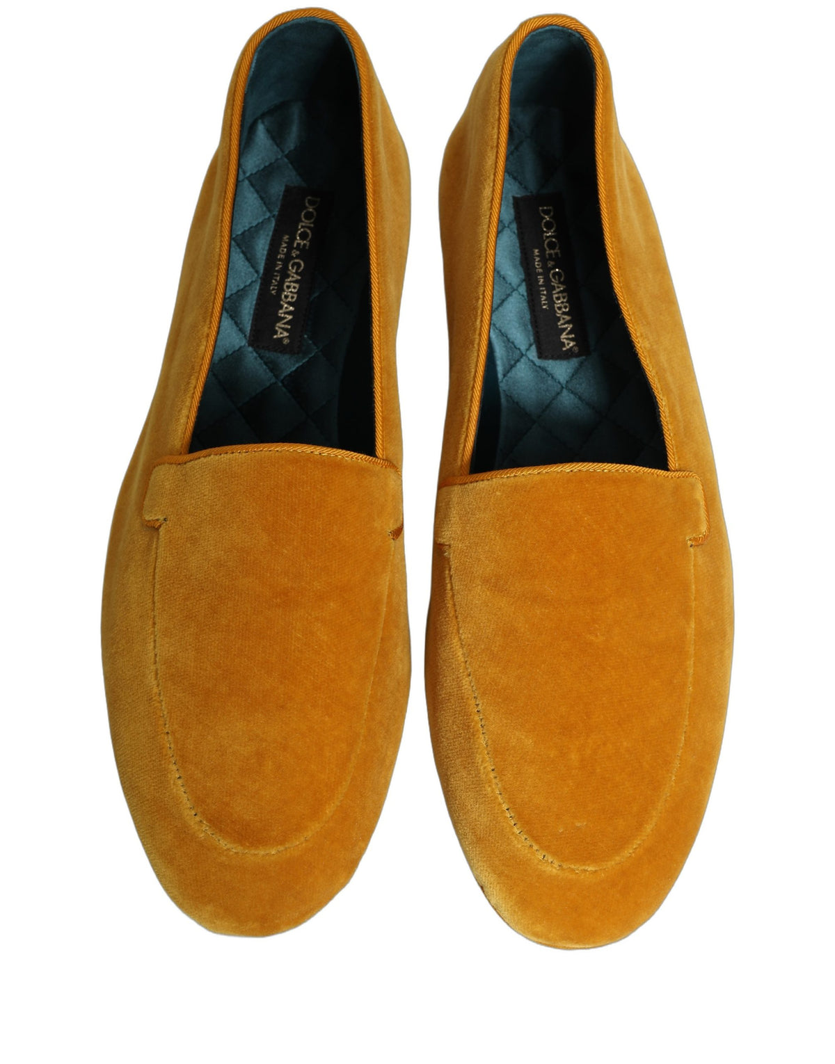 Yellow Velvet Slip On Men Dress Loafers Shoes