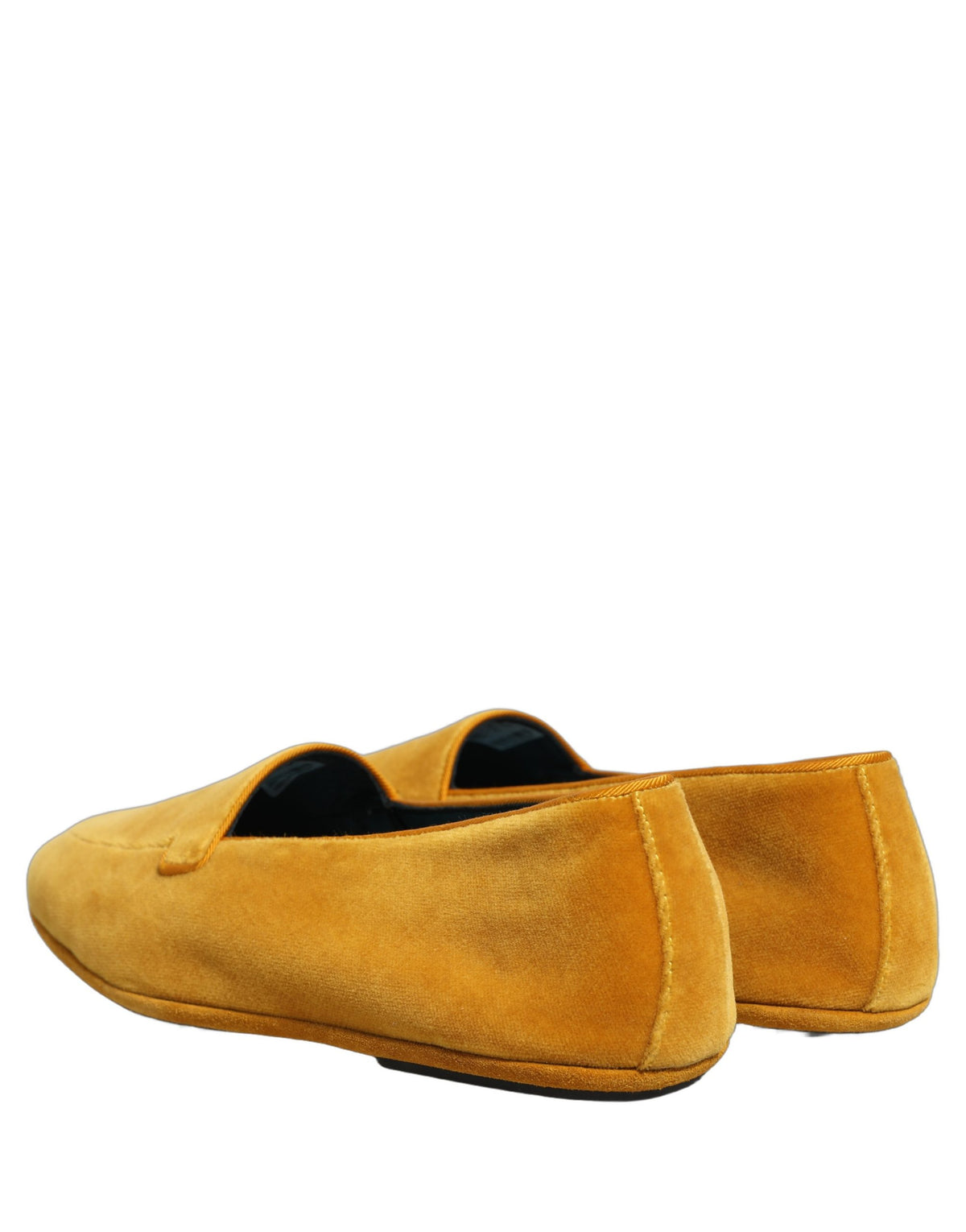 Yellow Velvet Slip On Men Dress Loafers Shoes