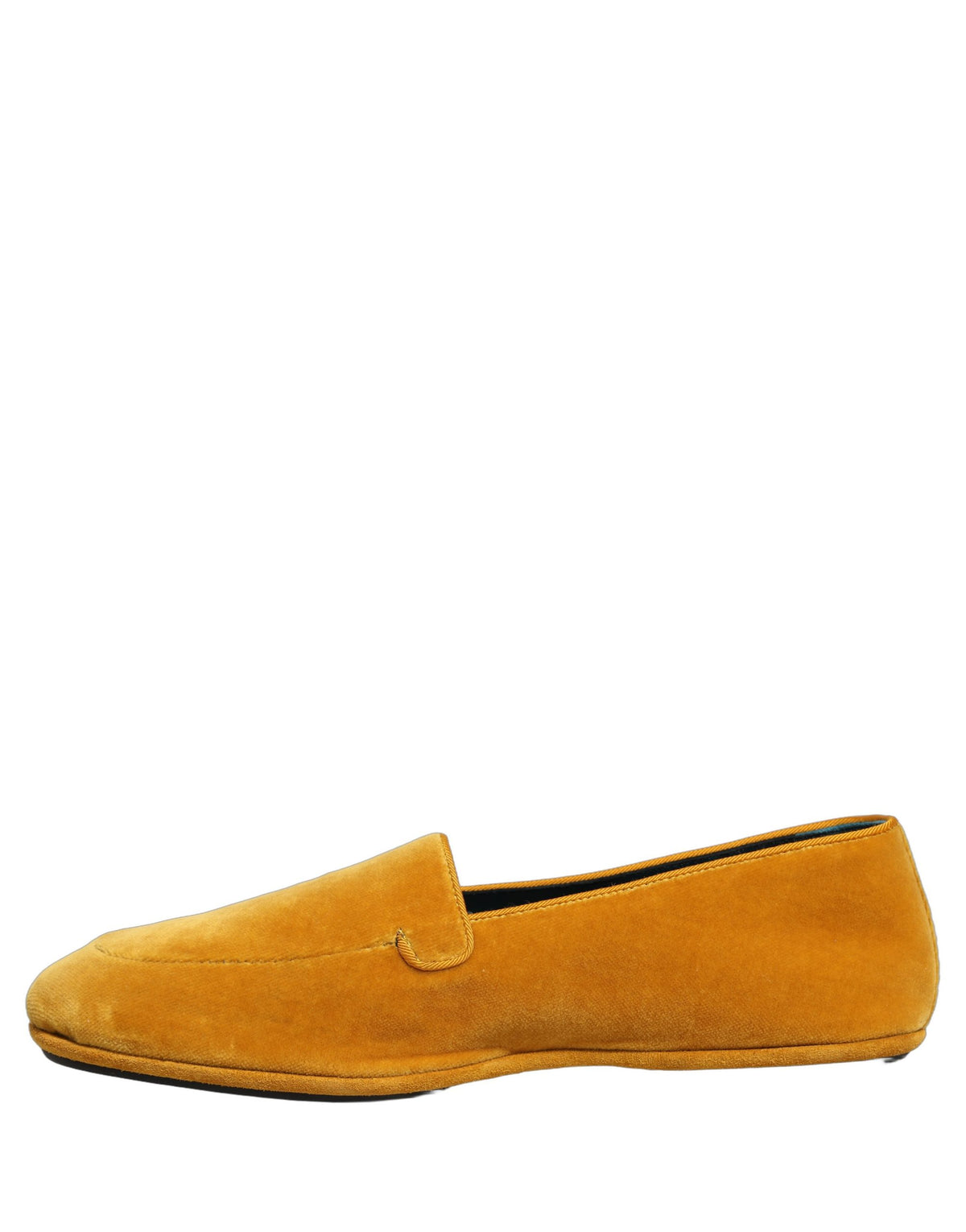 Yellow Velvet Slip On Men Dress Loafers Shoes