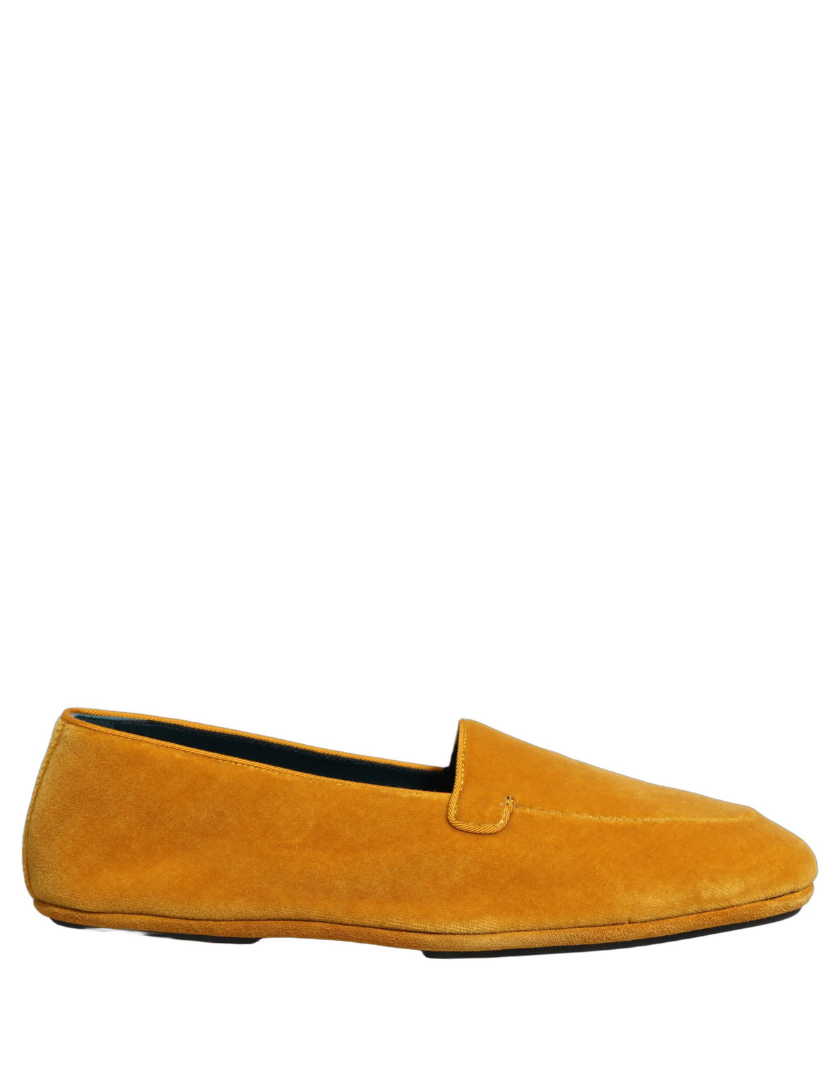 Yellow Velvet Slip On Men Dress Loafers Shoes