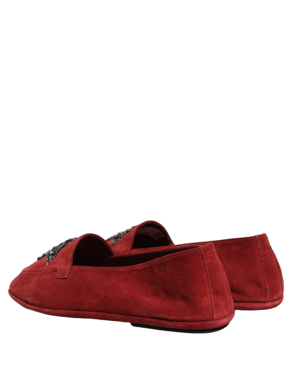 Red Suede Cross Slip On Dress Loafers Shoes