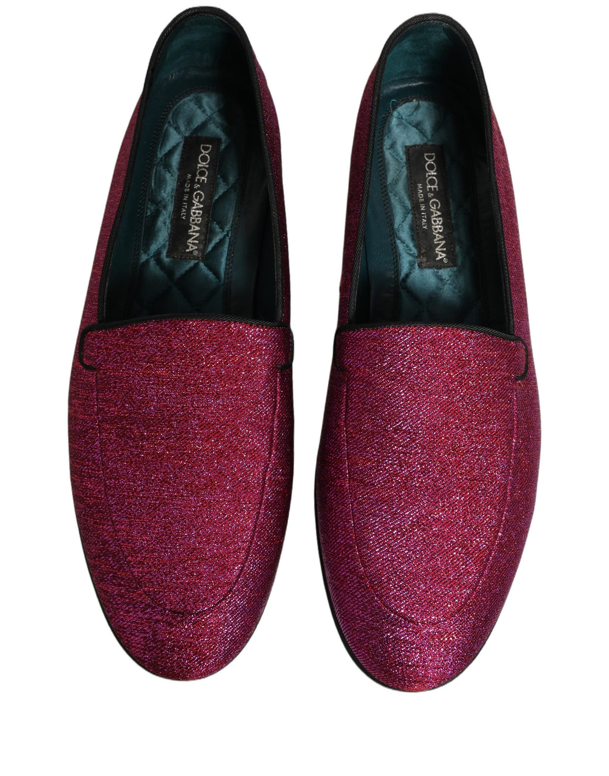 Pink Glitter Lurex Logo Dress Loafers Shoes