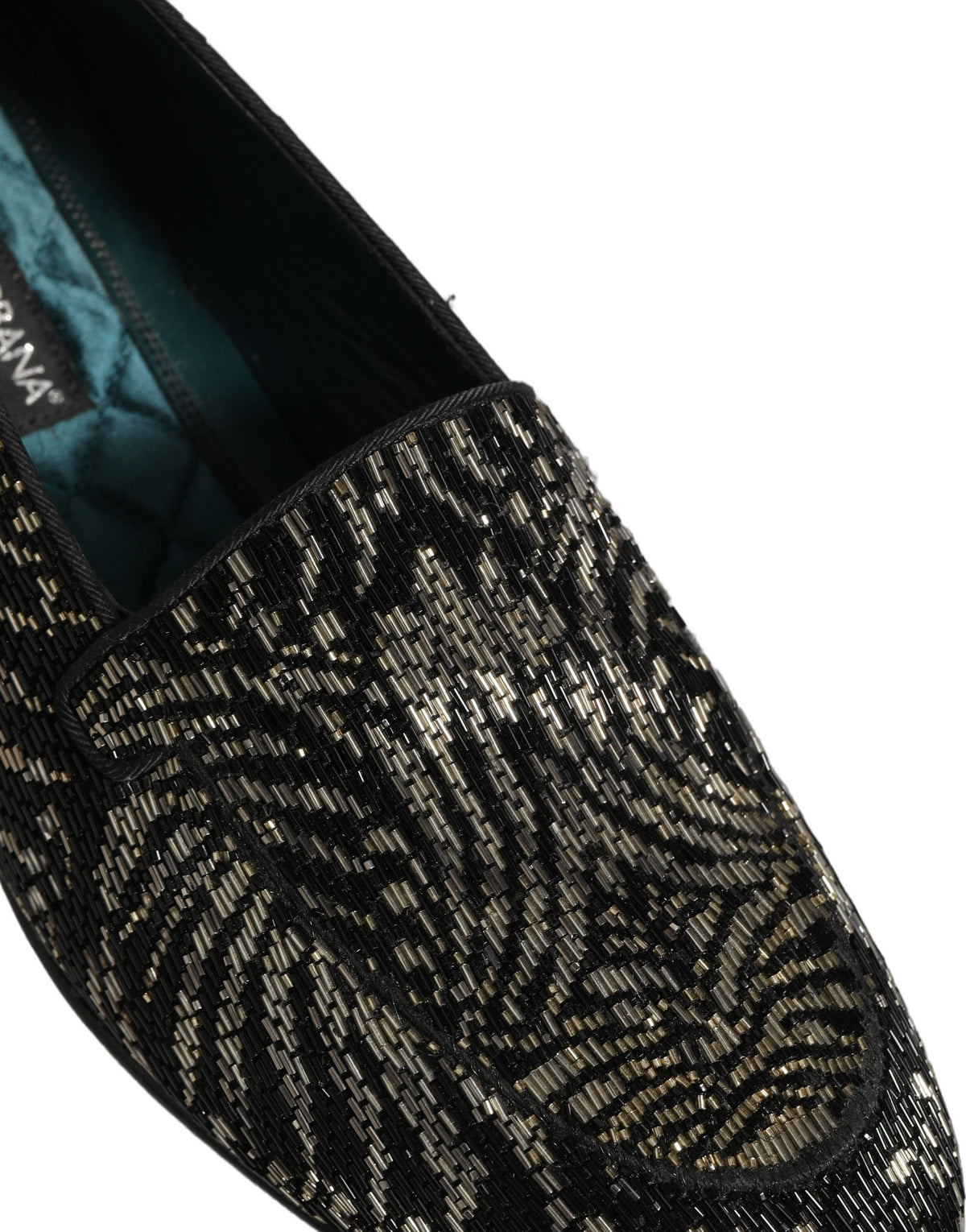 Black Silver Embellished Dress Loafers Shoes