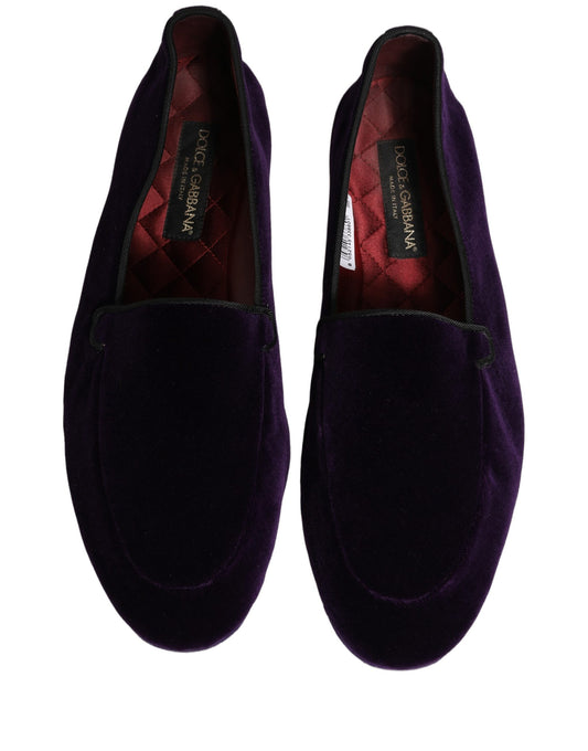 Violet Velvet Slip On Men Flats Loafers Shoes