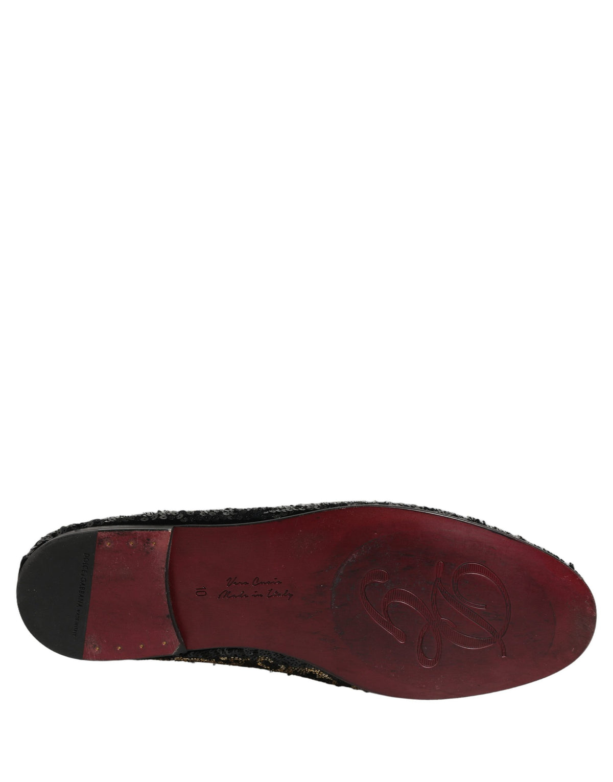 Black Gold Embellished Dress Loafers Shoes