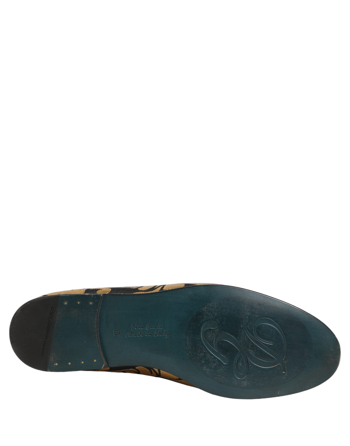 Black Gold Floral Jacquard Dress Loafers Shoes