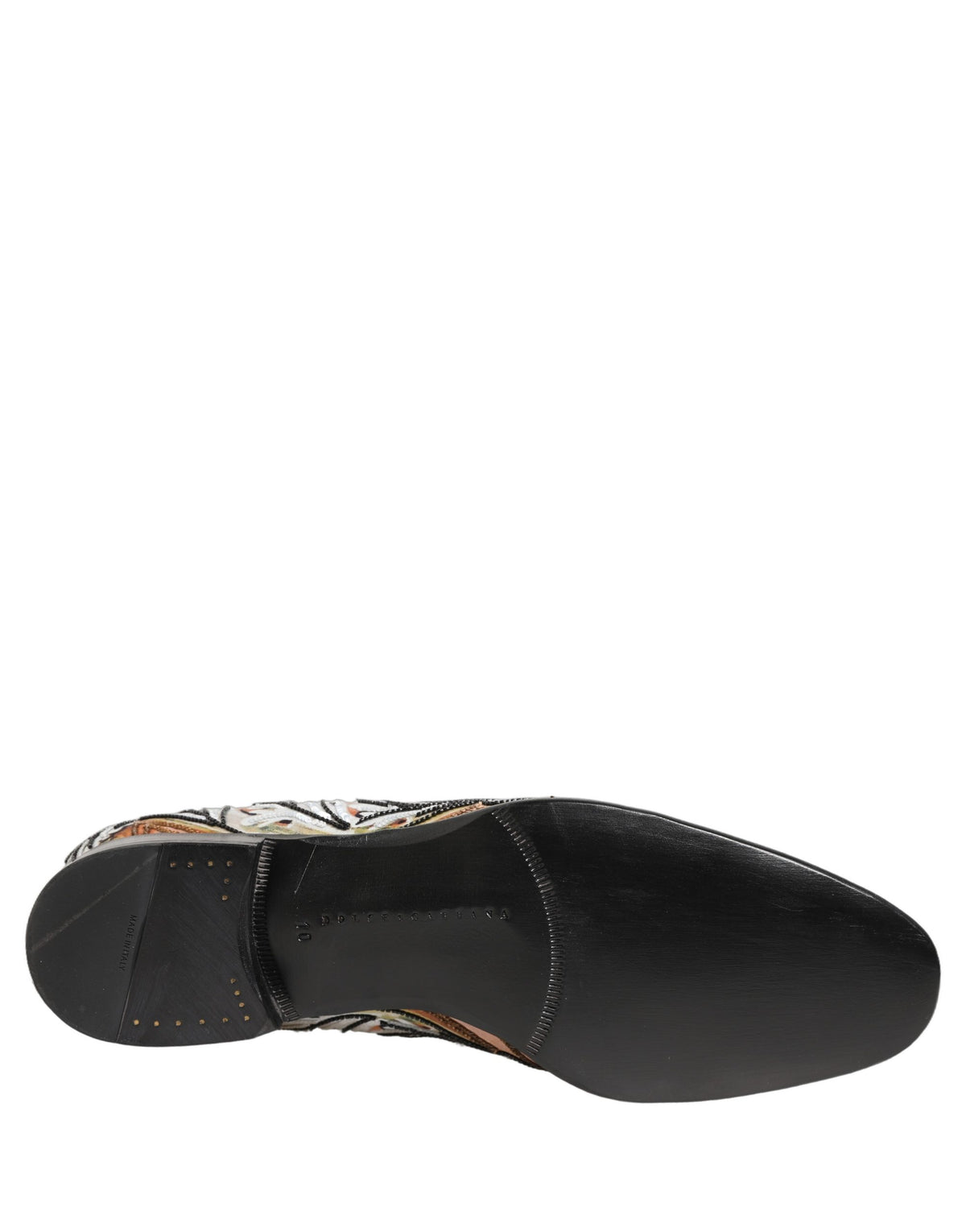 Multicolor Brocade Sequin Dress Loafers Shoes