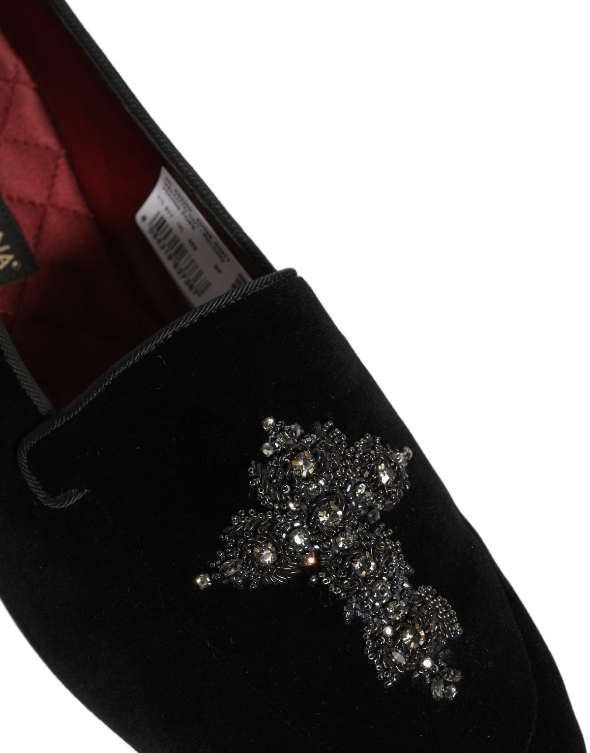 Black Suede Embellished Dress Loafers Shoes