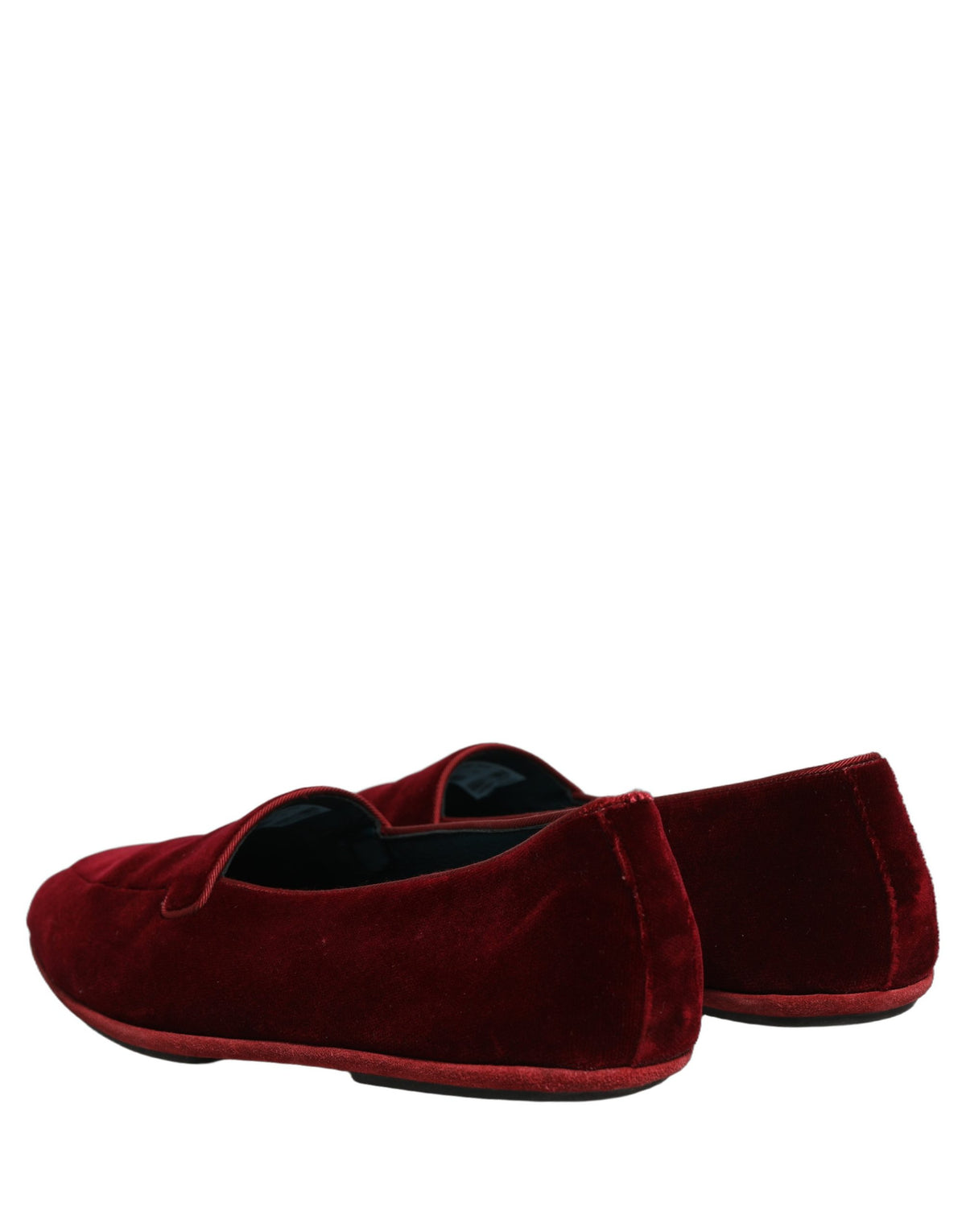 Maroon Velvet Slip On Men Flats Loafers Shoes