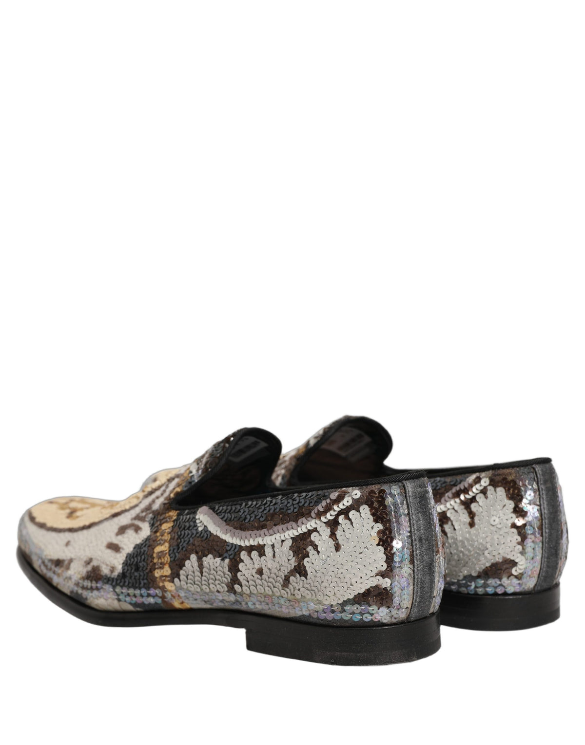 Multicolor Embroidered Sequin Loafers Shoes