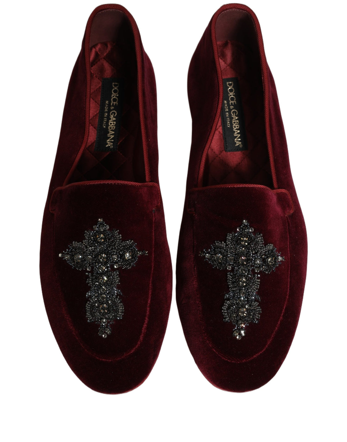 Red Suede Embellished Men Dress Loafers Shoes