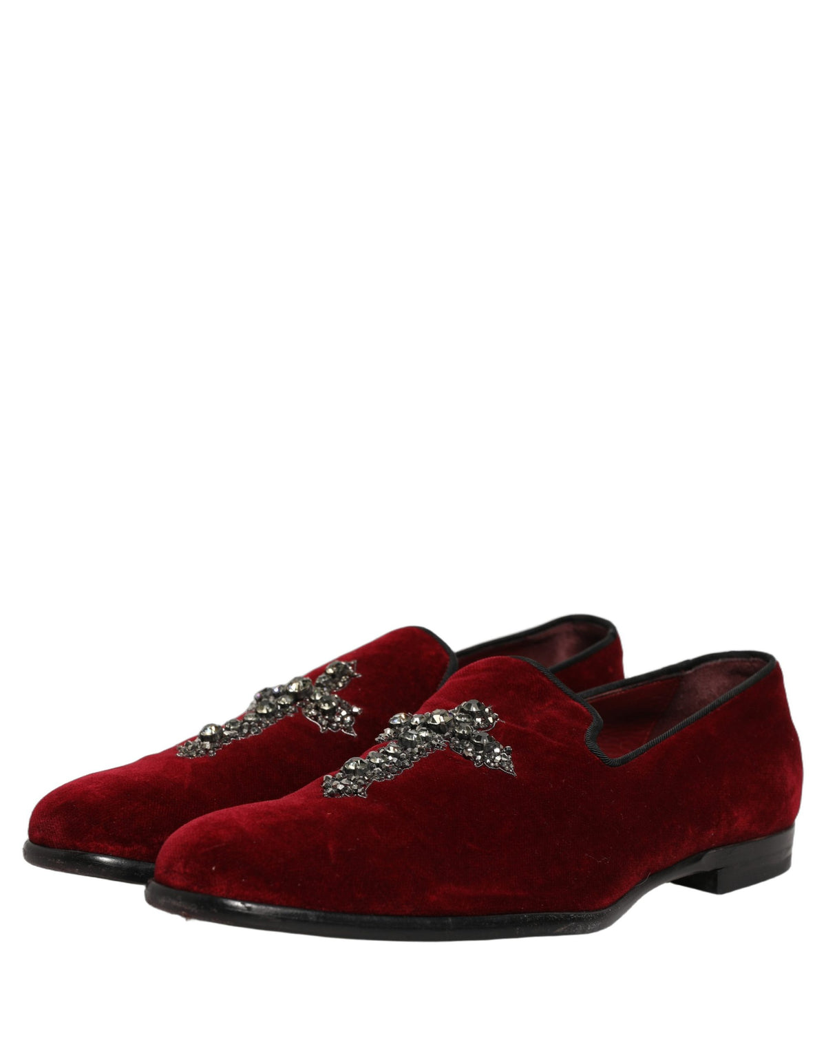 Maroon Suede Cross Slip On Dress Loafers Shoes