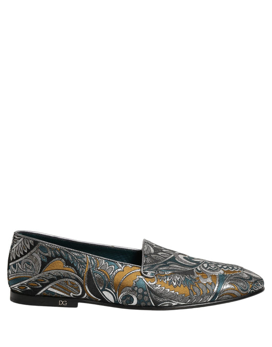 Multicolor Paisley Brocade Men Loafers Shoes