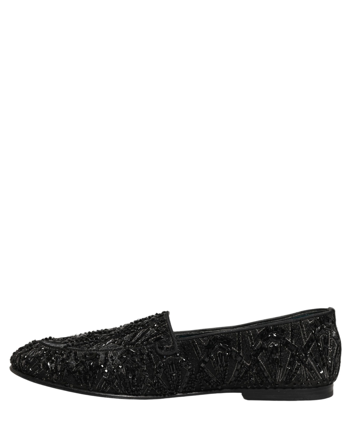 Black Velvet Embroidered Dress Loafers Shoes