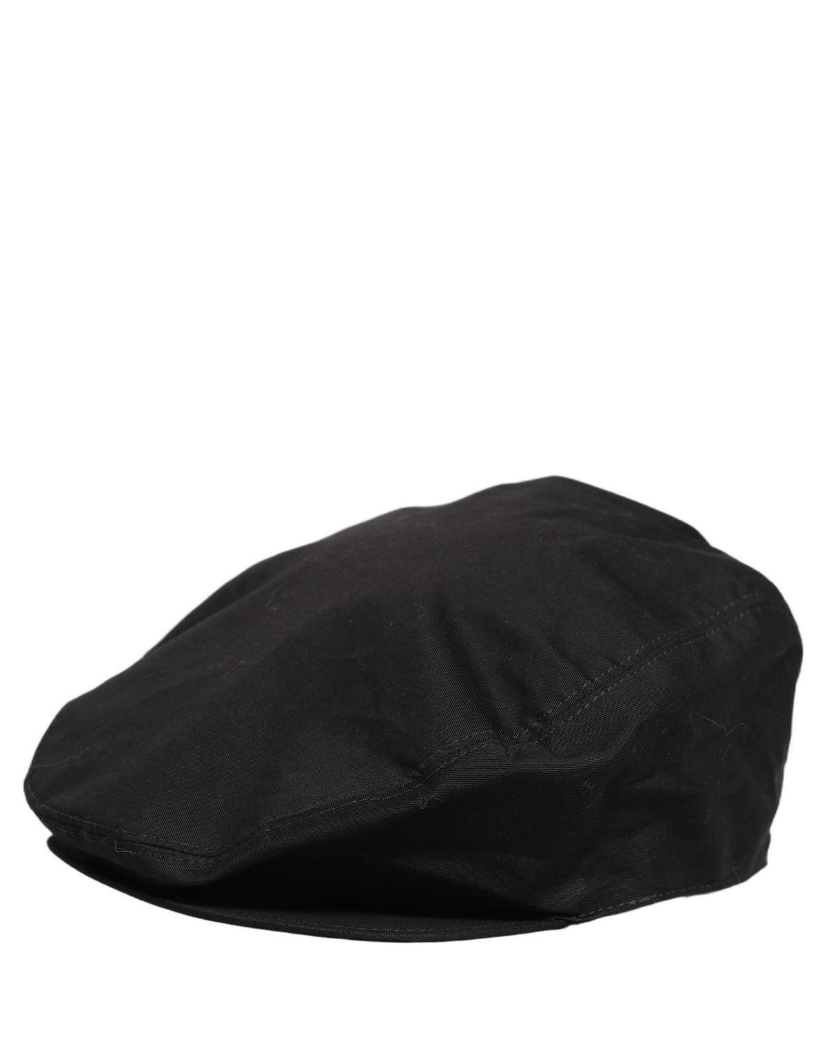 Men Black Cotton Stretch Newsboy Cloth Capello Hat