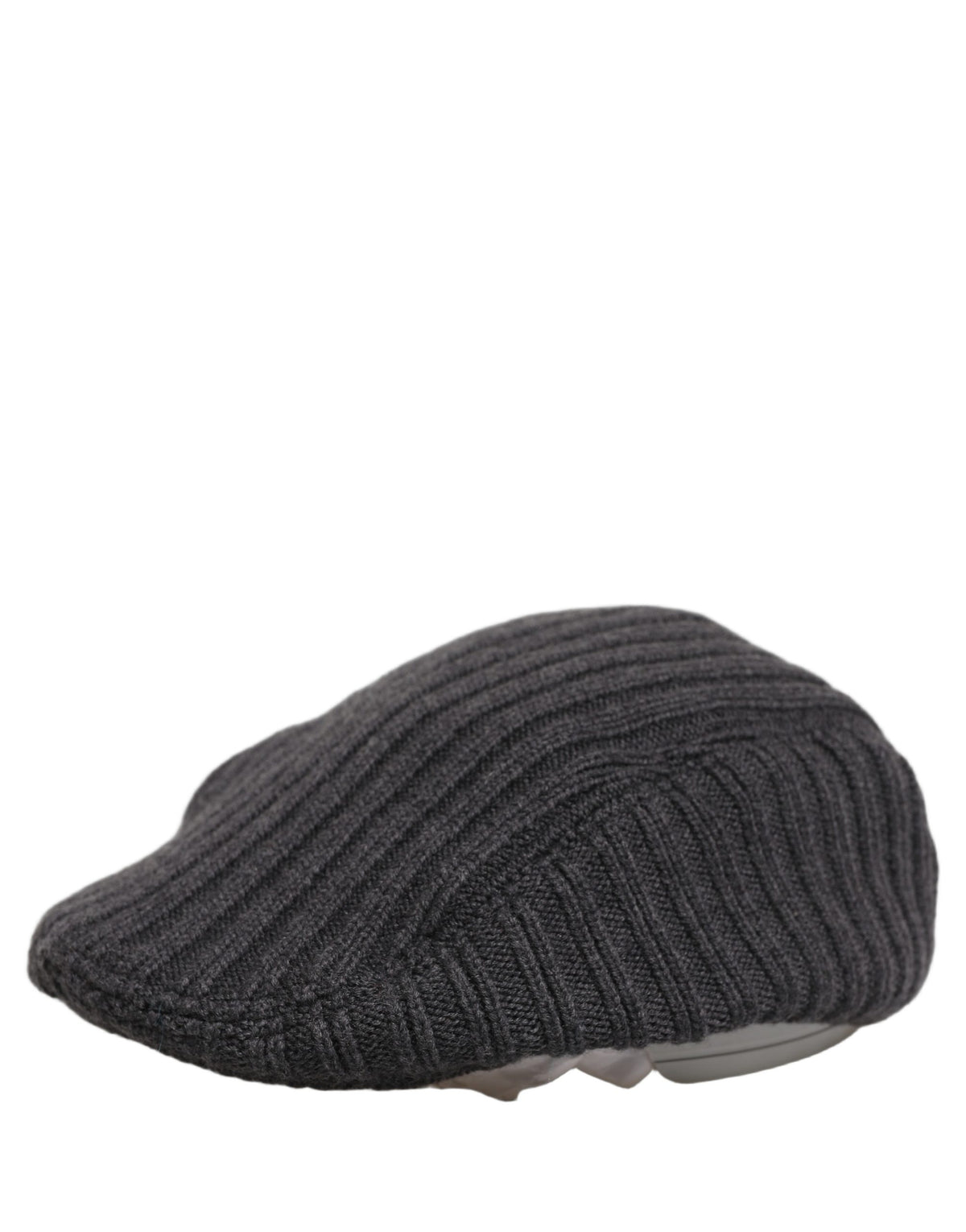 Men Dark Gray Wool Knitted Newsboy Capello Hat