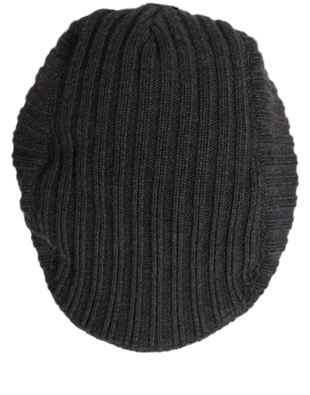 Men Dark Gray Wool Knitted Newsboy Capello Hat