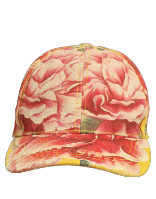 Men Multicolor Cotton Floral Baseball Capello Hat