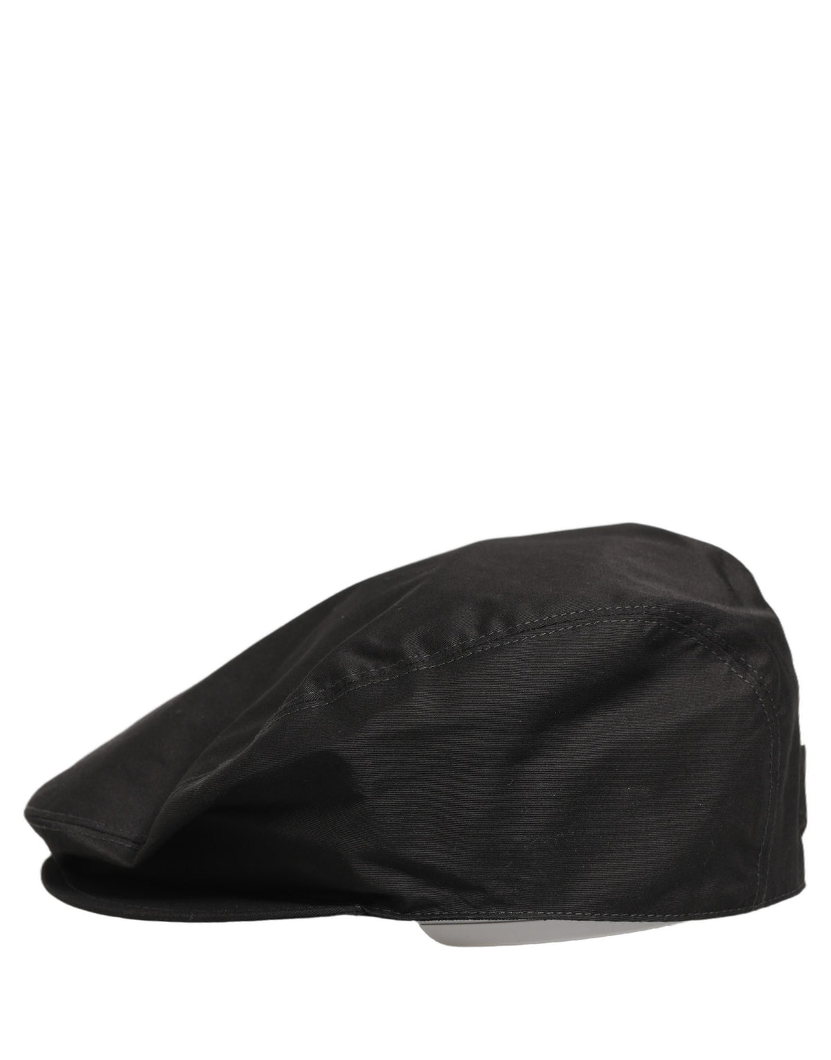 Men Black Cotton Stretch Newsboy Cloth Capello Hat