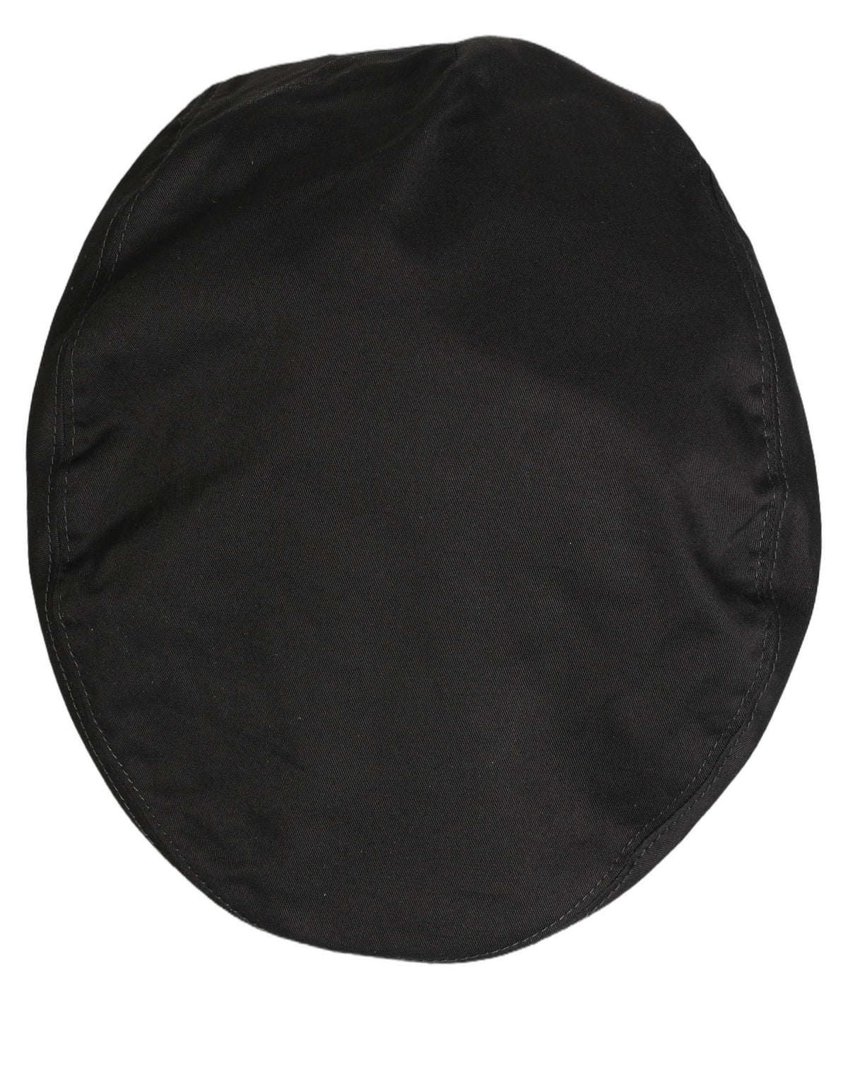 Men Black Cotton Stretch Newsboy Cloth Capello Hat