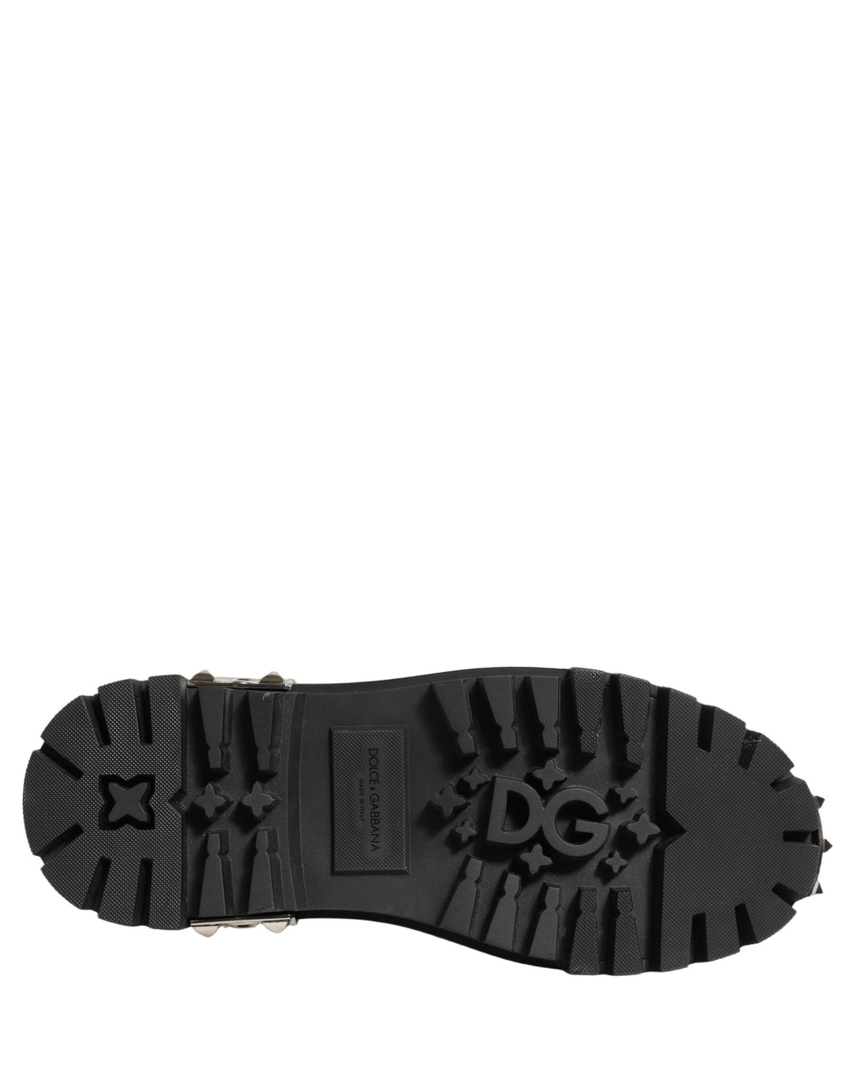 Black Leather Studded Hi-Trekking Derby Shoes