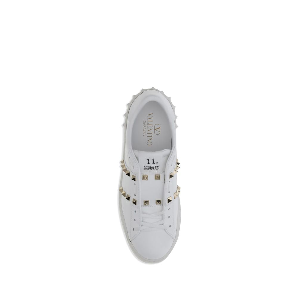 White Calf Leather Bos Taurus Sneakers