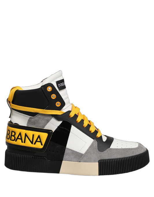 Multicolor Leather High Top Sneakers Shoes
