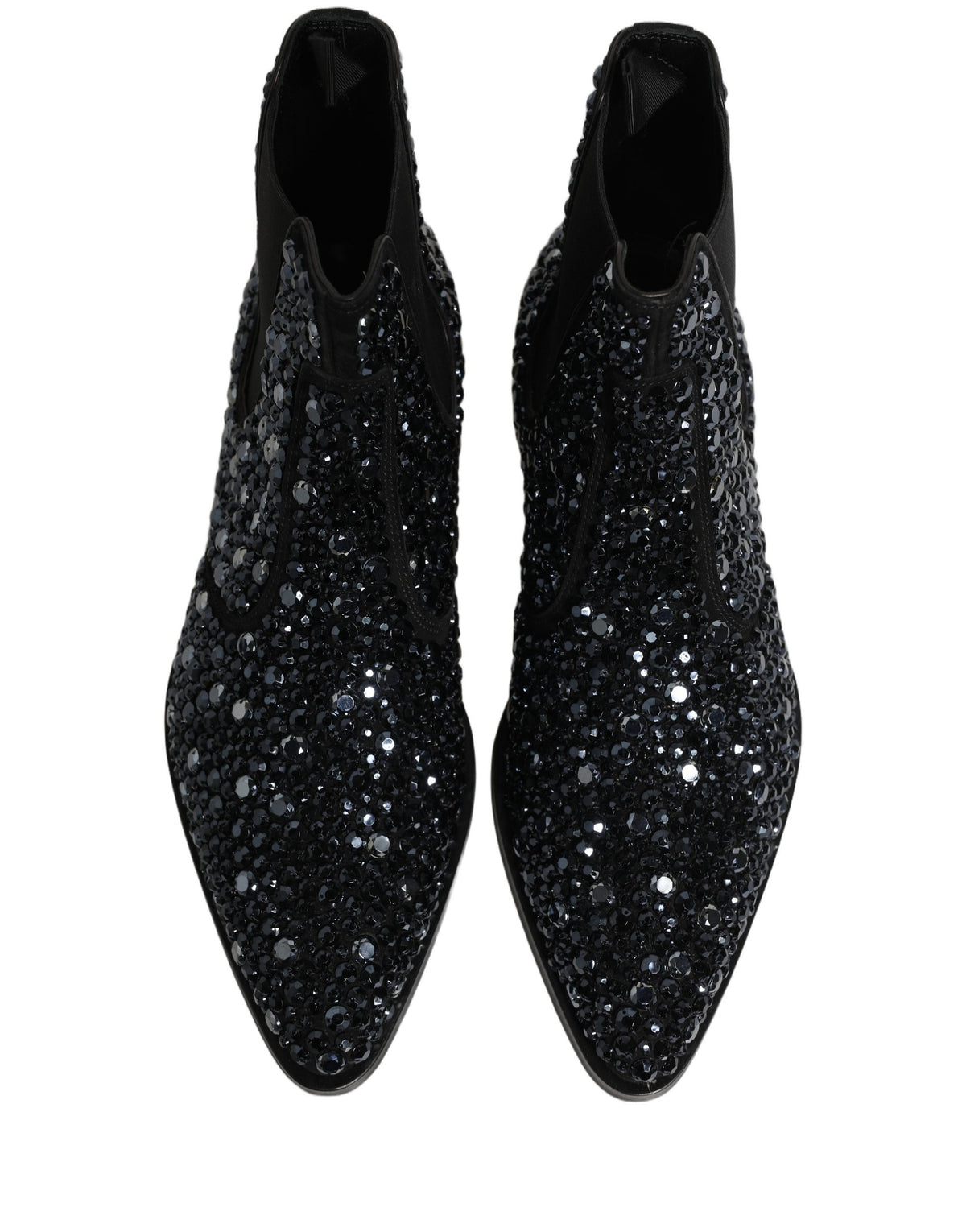 Black Embellished Chelsea Ankle Boots Shoes