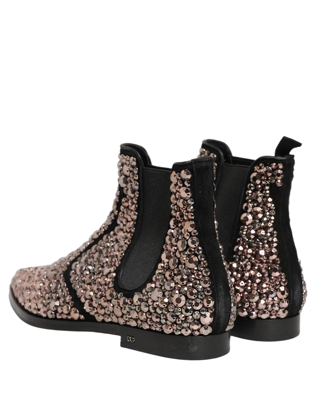 Silver Embellished Chelsea Ankle Boots Shoes