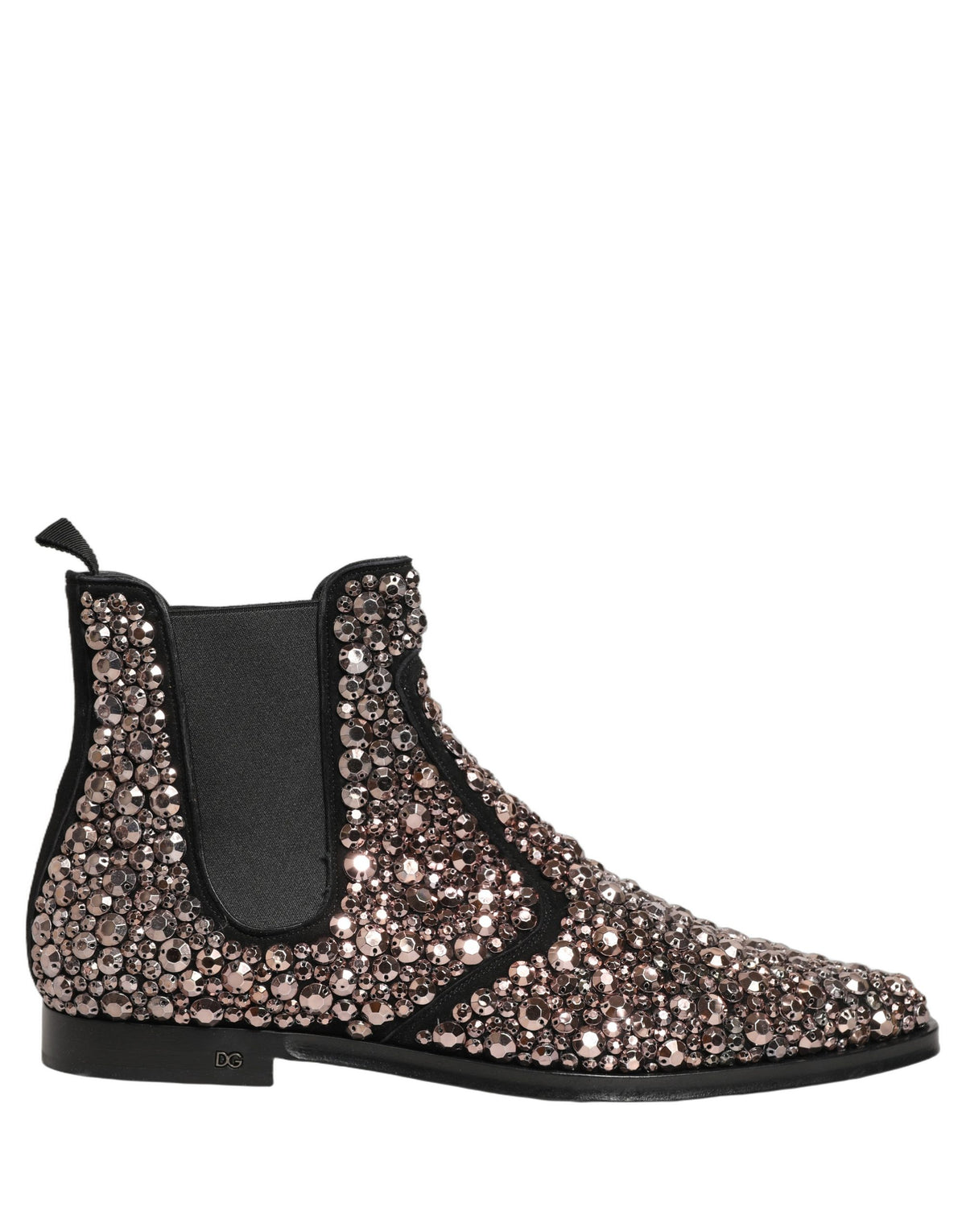 Silver Embellished Chelsea Ankle Boots Shoes