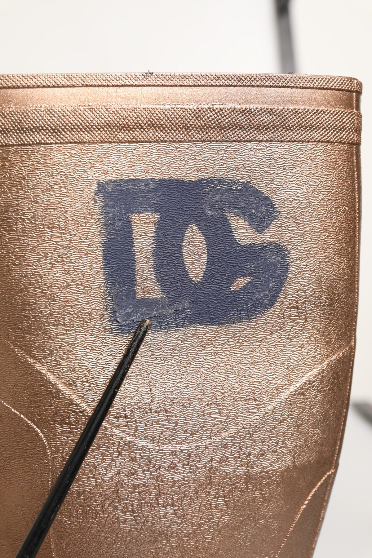 Rose Gold PVC Pull On Rain Boots Men Shoes